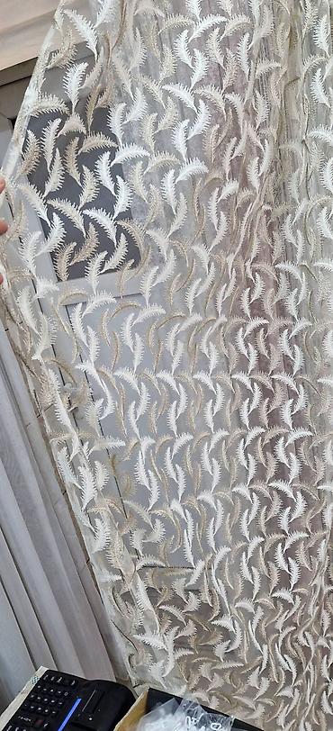 Zavese i draperije: Zavese od tila sa bogatim vezom - Materijal: proziran til (mrežasta — 31