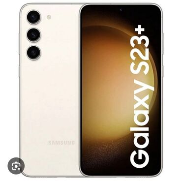 телефоны самсунги: Samsung Galaxy S23 Plus, Б/у, 256 ГБ, цвет - Белый, 2 SIM, eSIM