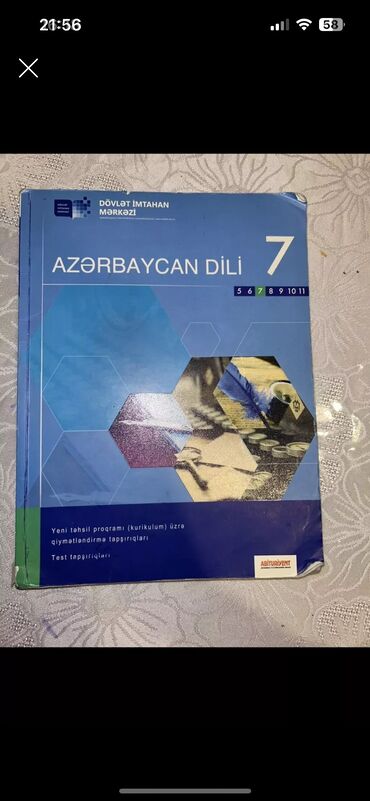 Kitablar, jurnallar, CD, DVD: Azerbaycan dili 7-ci sinif test tapsiriqlari demek olarki hec