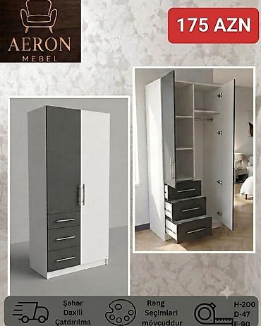 usaq otagi ucun dolab: İki qapılı paltar dolabı – Aeron Mebel Dolab: Baki-Sumqayit catdirilma — 1