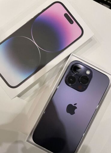 про макс: IPhone 14 Pro Max, Б/у, 256 ГБ, Deep Purple, Зарядное устройство, Защитное стекло, Чехол, 92 %
