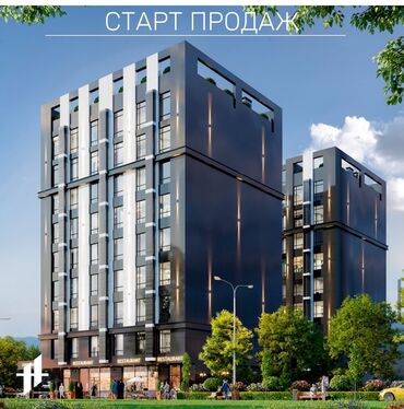 квартира в центре города бишкек: 1 комната, 49 м², Элитка, 6 этаж, ПСО (под самоотделку)