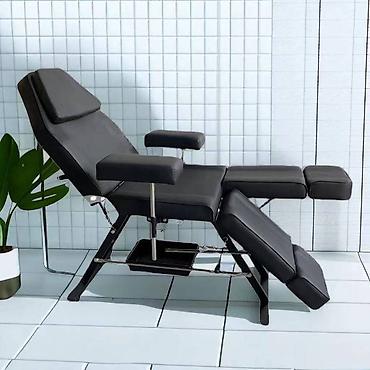 Medicinski nameštaj: Profesionalna kozmetička tatto medicinska stolica – crna — 2