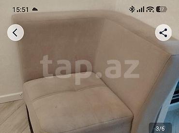 Ev və bağ: Modul tipli künc divan - Rəng: bej oturacaq və arxa hissə, tünd — 3