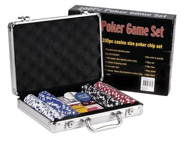 Массажеры и массажные аксессуары: Набор для игры в покер Фишки для покера Покер стол Отличный