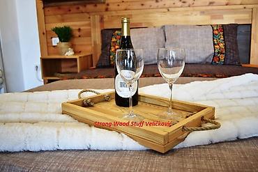 Tacne: Drveni poslužavnici – ručni rad - Materijal: puno drvo (masiv), sa — 1