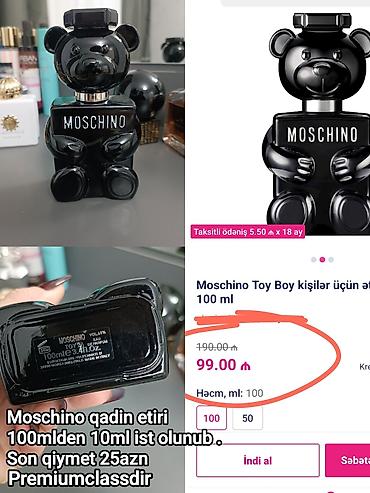 deri plas: Moschino Toy Boy 100 ml – premium klass ətir. - Flakon: orijinal — 1