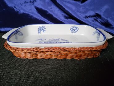 Činije: Porcelanska vintaz posuda sa korpom. Posuda perfektna sve na njoj — 4