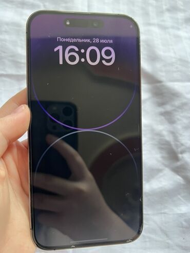 iphone 12 цена: IPhone 14 Pro, Колдонулган, 256 ГБ, Deep Purple, Заряддоочу түзүлүш, Коргоочу айнек, Каптама, 86 %