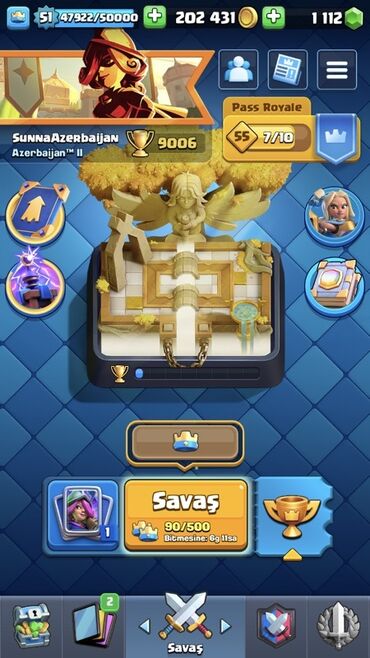 Clash Royale.Bağlantılar təmiz,Hesabın tək sahibiyəm.60 emoji 7 evrim