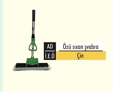plastik su: Özü sıxan şvabra – Çin istehsalı - Avtomatik sıxma mexanizmi: Tutacaq — 1