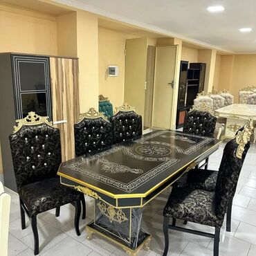 Mebel: Qonaq otağı üçün, Yeni, Açılmayan, Oval masa, 6 stul
