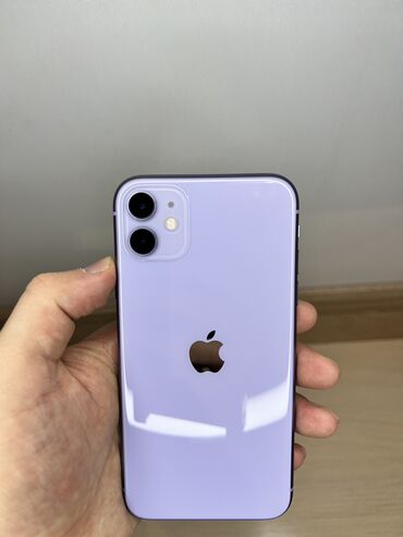 iphone 11 purple: IPhone 11, Б/у, 128 ГБ, Deep Purple, Защитное стекло, Чехол, Кабель, 87 %