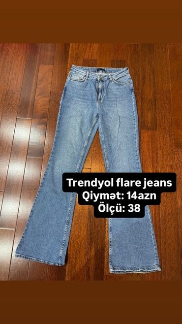 Футболки: Джинсы, Trendyolmilla, M (EU 38), цвет - Синий
