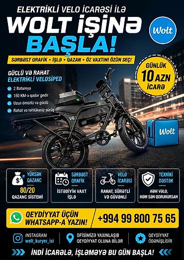 ucuz taksi: Moto-kuryer tələb olunur, Gündəlik ödəniş, Təcrübəsiz — 1