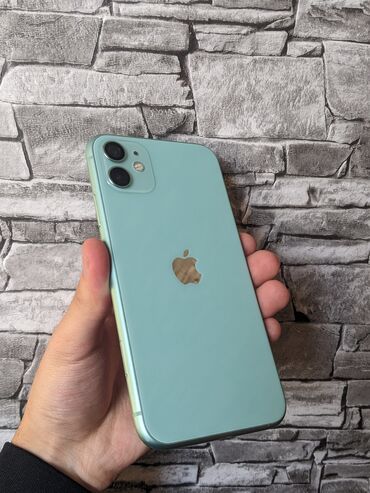 Apple iPhone: IPhone 11, Б/у, 128 ГБ, Зеленый, Чехол, 100 %