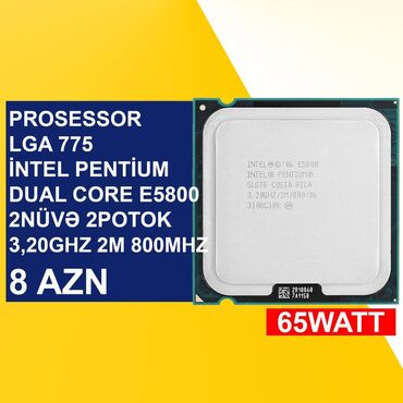 proçessor: Prosessor Intel Pentium İntel Dual Core E5800, İşlənmiş