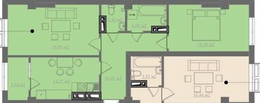 дом хай тек в реальной жизни: 2 комнаты, 66 м², Элитка, 4 этаж, ПСО (под самоотделку)