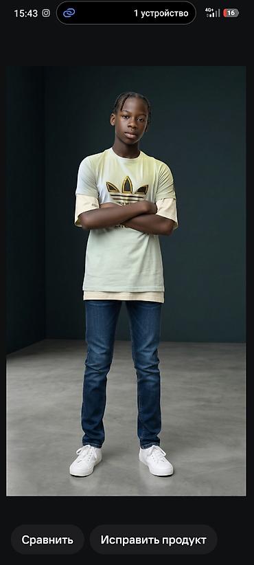 спорт школ: Футболка adidas Originals для подростков - Модель: классическая — 1