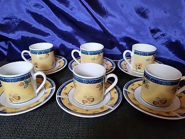 Kuhinjski setovi: Soljice nove porcelanske za kafu Vertex iz 90ih.godina. Soljice — 6
