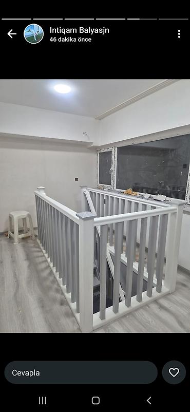 perila az: Mərmərnümunəli metal karkaslı və massiv ağac pilləkənlər – — 10