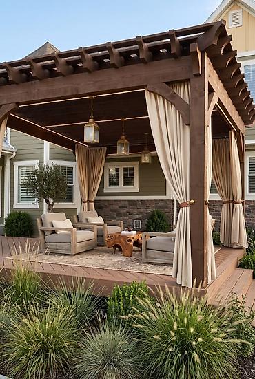 Digər bağ, çöl mebeli: Taxta Pergola – hovlu/bahçe üçün dekorativ kölgə konstruksiyası - — 5