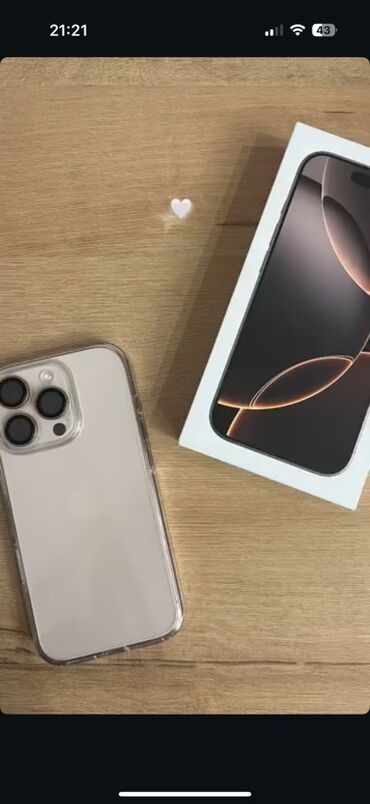 iphone 10 цены: IPhone 16 Pro, Колдонулган, 256 ГБ, Desert Titanium, Каптама, 92 %