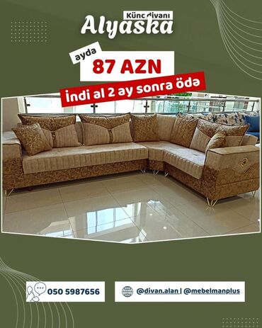 Divanlar: Künc divan, Yeni, Açılan, Bazalı, Parça, Çatdırılma yoxdur — 22