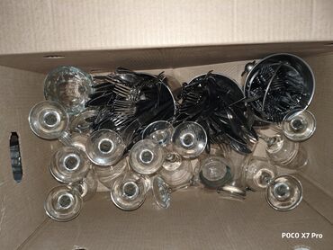 Digər restoran, kafe avadanlığı: Kafe/restoran üçün qarışıq qab-qacaq və aksesuarlar paketi Tərkib: - — 7