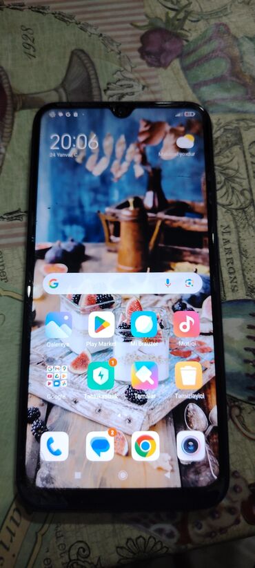 htc telefonlar: Xiaomi Redmi Note 8, 128 GB, rəng - Göy, 
 İki sim kartlı, Barmaq izi