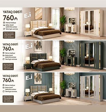Yataq otağı dəstləri: Yataq otağı mebel dəsti – zərif və modern dizaynlı komplekt — 5