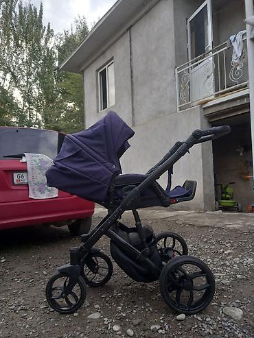 stokke xplory v6: Коляска, цвет - Фиолетовый, Б/у — 2