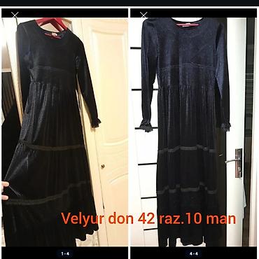 vilur destler: Velyur don tund mavi reng — 1