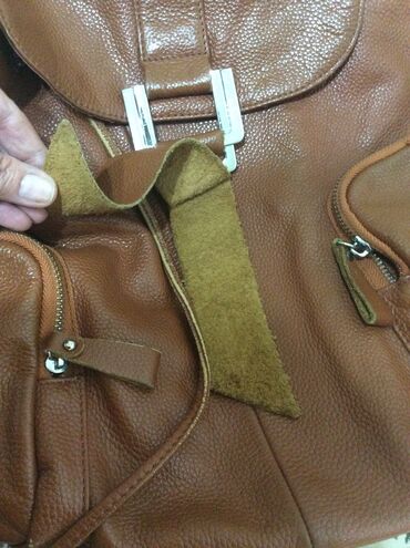 Rukzaklar: Стильный рюкзак из натуральной кожи, цвет рыжий, в отличном состоянии — 5