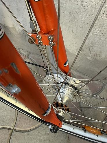 Городские велосипеды: Городской/треккинговый велосипед с низкой рамой, оранжевый — 5