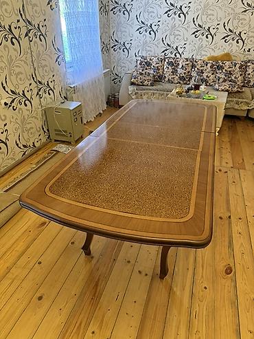 bakı tekstil fabriki: Mətbəx/Qonaq otağı üçün klassik yemək dəsti - Taxta yemək masası — 1
