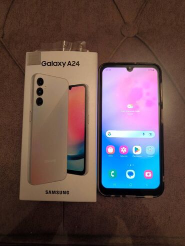 a24 kabro: Samsung Galaxy A24 4G, 128 GB, rəng - Ağ, Sensor, Barmaq izi, Simsiz şarj