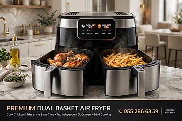Mətbəx texnikası: 🔥 AIR FRYER - RƏNGLİ - ANBARDA QUTUDA 🔥 ✅ Rənglər: Qara, Ağ, Qırmızı — 4
