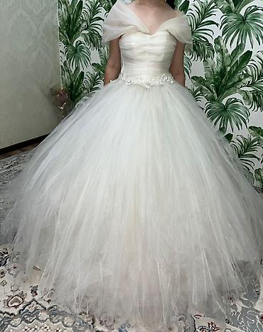 бальные платье: Пышное свадебное платье принцесса - Силуэт: ball gown/пышное, с — 1