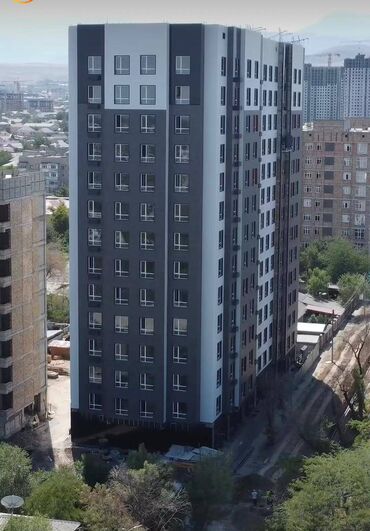 квартира бишкек ахунбаева: 1 комната, 44 м², Элитка, 13 этаж, ПСО (под самоотделку)