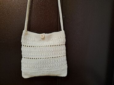 вязаная летния сумка: Вязаная сумка hand made. размер.20×20см.новая-
