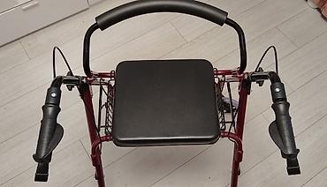 Hodalice, štake, štapovi za hodanje, kolica za hodanje: Rolator hodalica – NOVO - Stabilna aluminijumska konstrukcija u bordo — 8