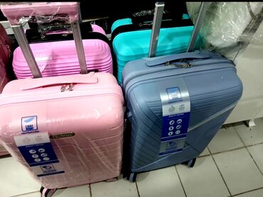 Çamadanlar: Material: Parça/ABS plastik Rəng: Qara, açıq yaşıl, boz, çəhrayı, açıq — 7