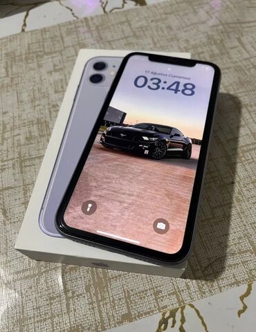 işlənmiş radiyator: IPhone 11, 64 GB, Deep Purple, Zəmanət, Simsiz şarj, Face ID