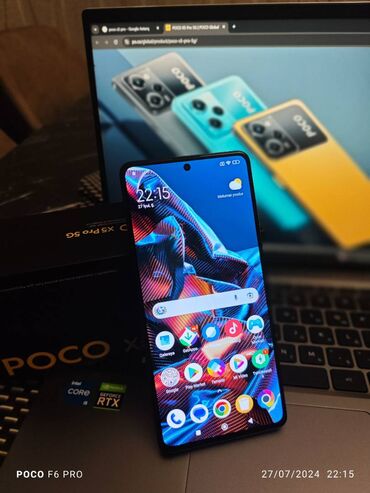 ikinci el poco x3: Poco X5 Pro 5G, 256 GB, rəng - Qara, Barmaq izi, Sensor, Sənədlərlə