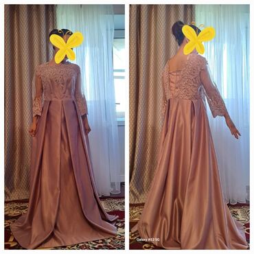 Вечерние платья: Вечернее платье, А-силуэт, 42 (S), Рукава: Кружевные, Закрытое декольте — 11