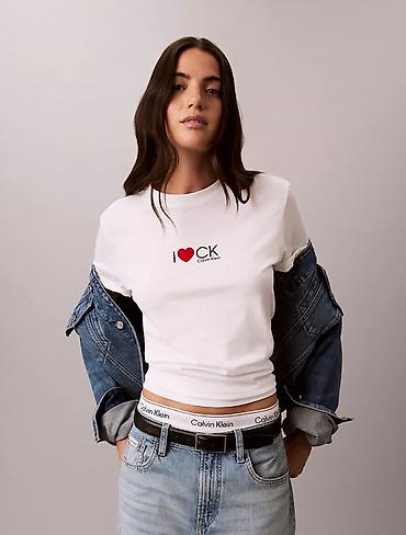geyım: Futbolka, Calvin Klein, M, rəng - Ağ — 2