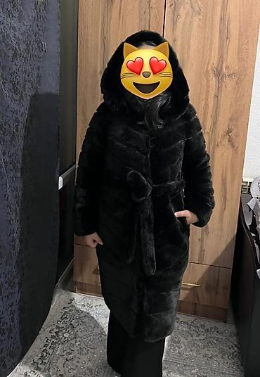 Пальто: Пальто, Классика, Искусственный мех, Длинная модель, С поясом, S — 6