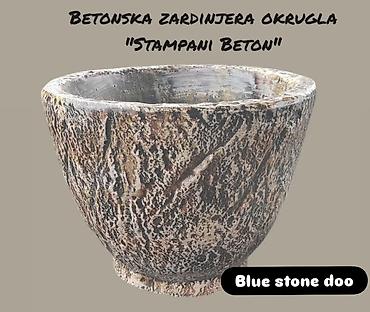 drvo srece: Betonska žardinijera – okrugla, “štampani beton” - Materijal — 1