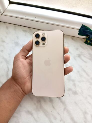 iphone 12 barter: IPhone 12 Pro Max, Qızılı, Face ID